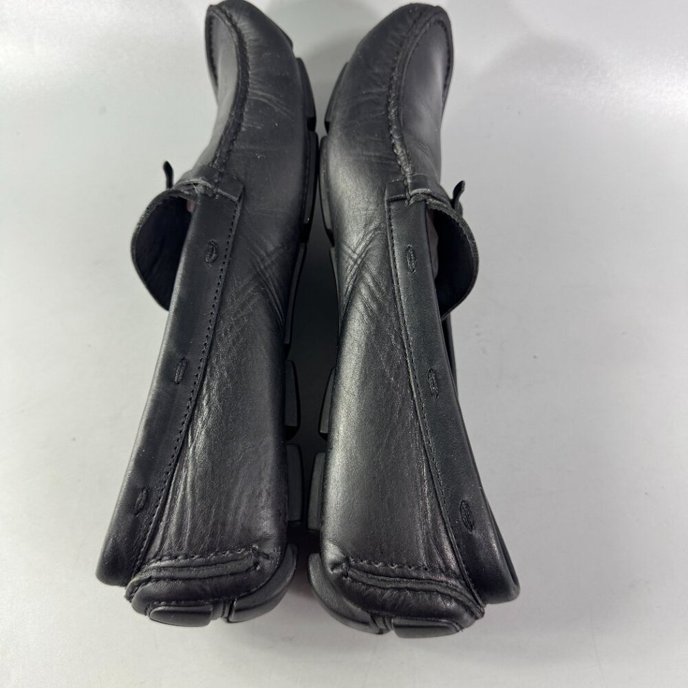 Prada Black Leather Horsebit Driving Loafers - Picture 7 of 14